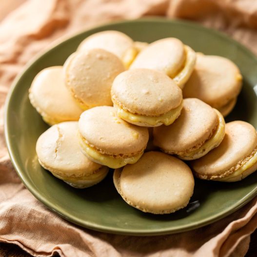 Vanilla custard macarons