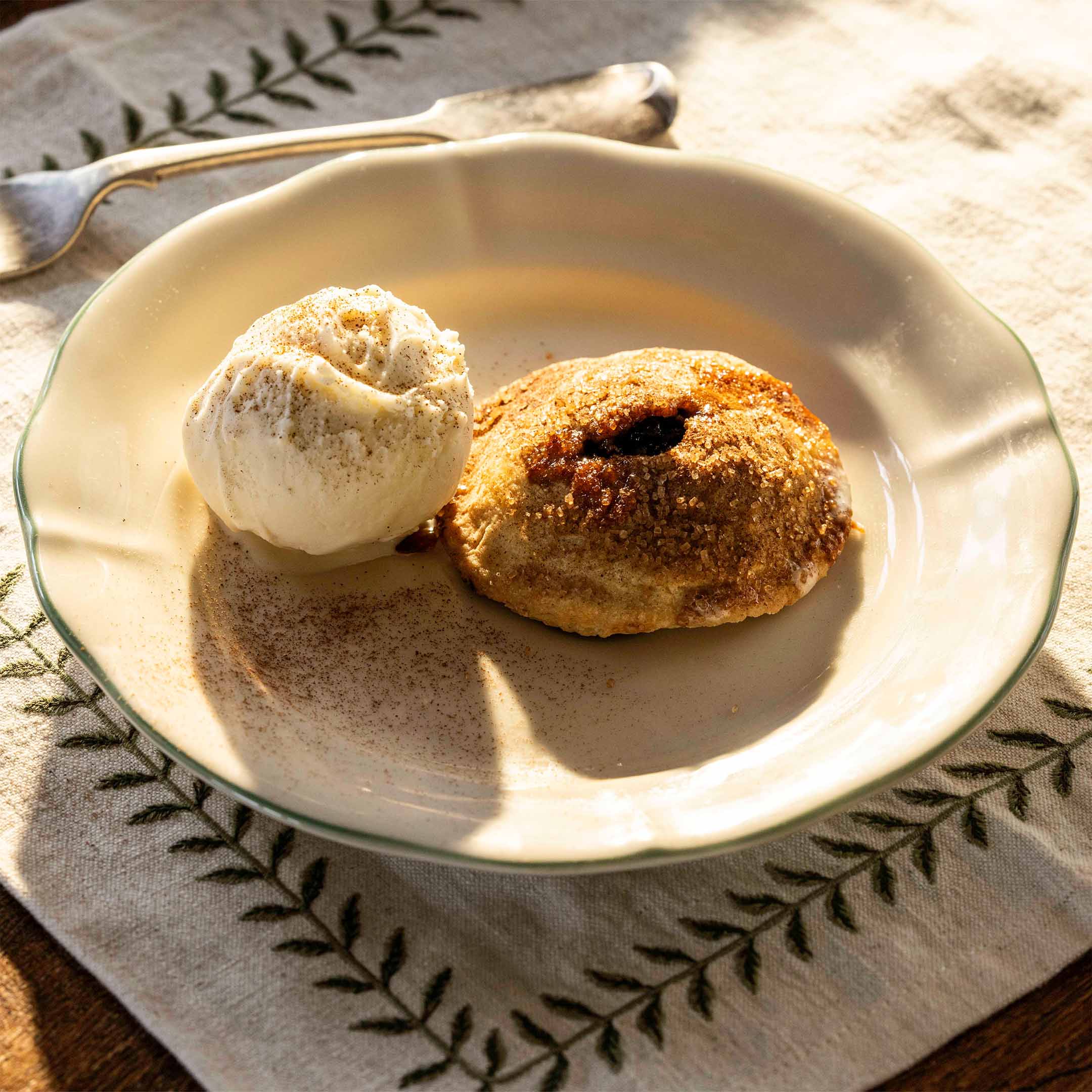 Christmas Eccles cakes with prunes and cider brandy